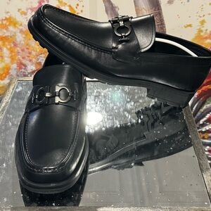 Salvatore Ferragamo Black Loafers
